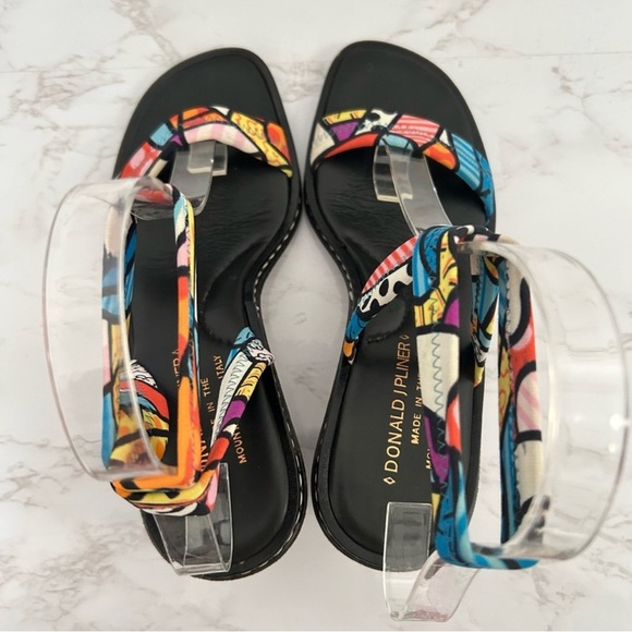 Colorful Strappy Heels by David Pilner Sz 6 - Picture 5 of 8